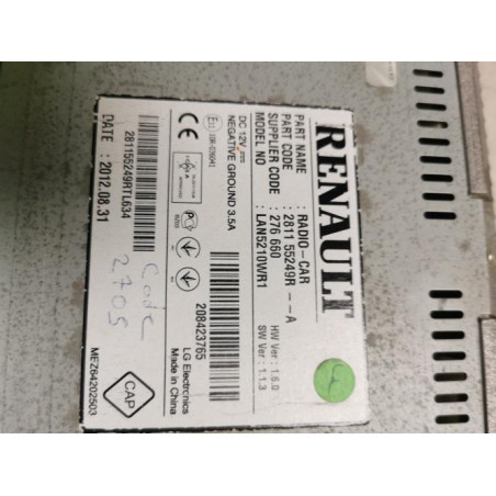 Autoradio d'origine RENAULT CLIO 4 PHASE 1 d’occasion
