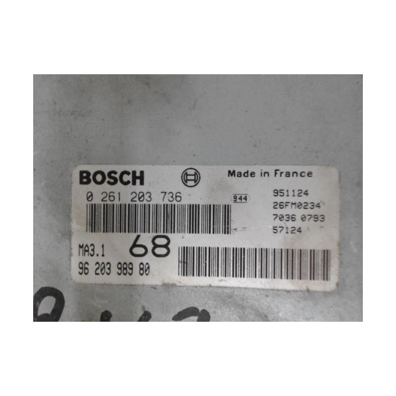 Calculateur CITROEN SAXO PHASE 1 d’occasion