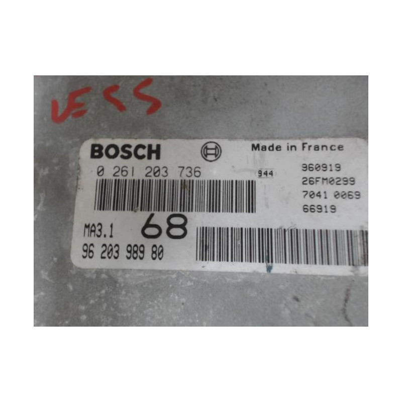 Calculateur CITROEN SAXO PHASE 1 d’occasion