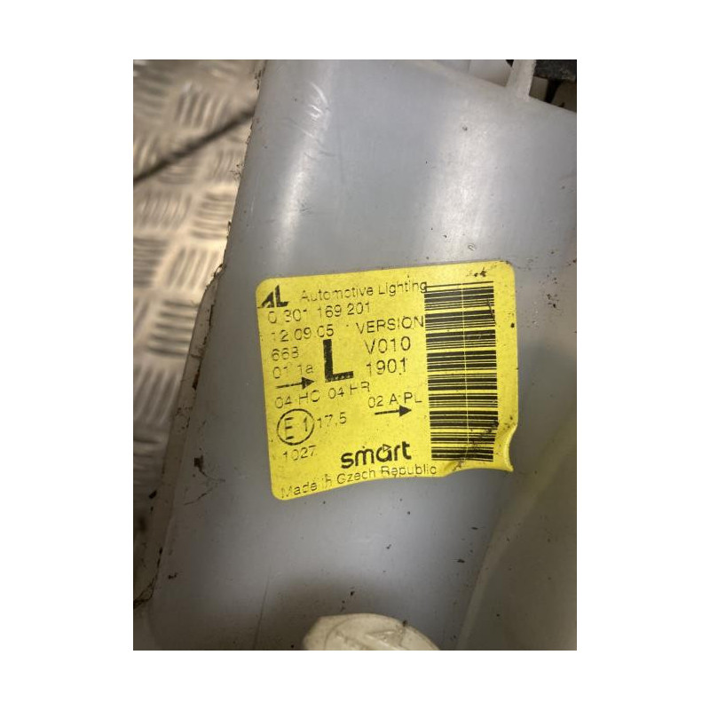Optique avant principal gauche (feux)(phare) SMART FORTWO 1 PHASE 2 COUPE d’occasion