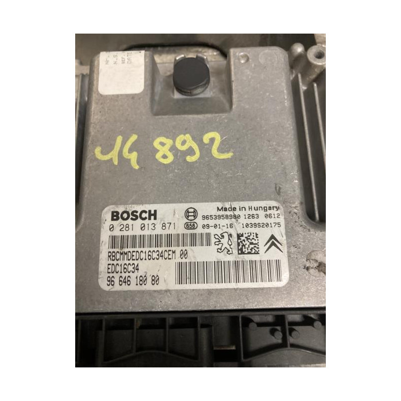 Calculateur moteur CITROEN BERLINGO 2 PHASE 1 d’occasion