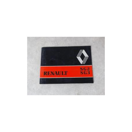 Notice d'utilisation RENAULT SG3 d’occasion