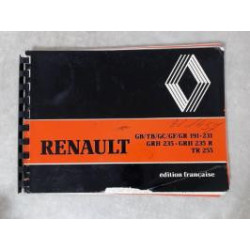 Notice d'utilisation RENAULT GB/TB/GC/GF/GR 191-231 d’occasion