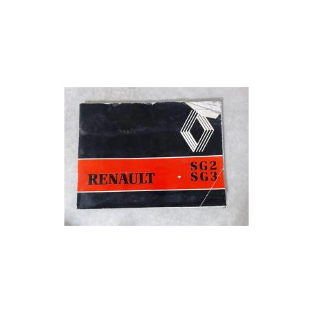 Notice d'utilisation RENAULT SG2-SG3 d’occasion