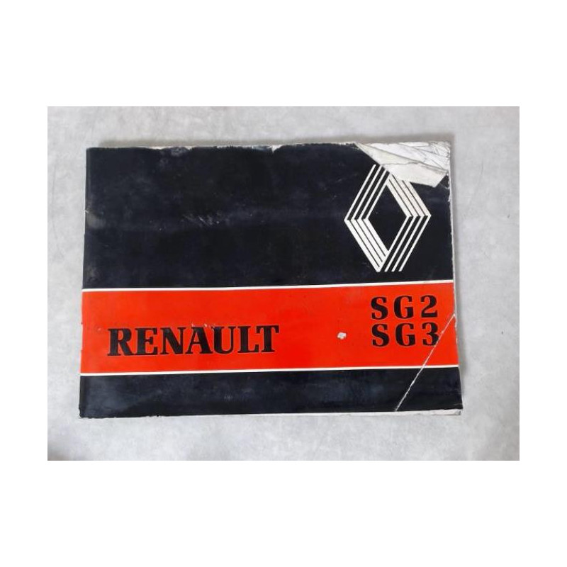 Notice d'utilisation RENAULT SG2-SG3 d’occasion