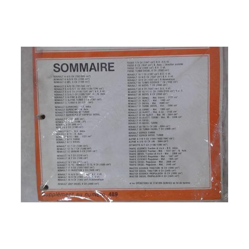 Notice d'utilisation RENAULT 489 d’occasion