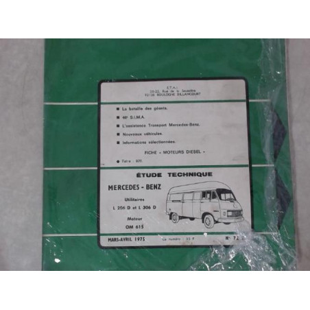 Notice d'utilisation MERCEDES L 206 D ET L 306 D d’occasion